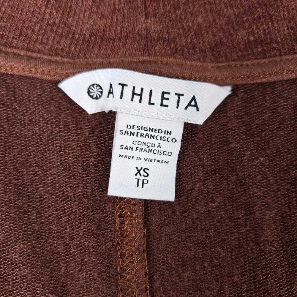 Athleta Pranayama Restore Wrap Open Front Cardigan XS Thumbhole 882498 Pockets